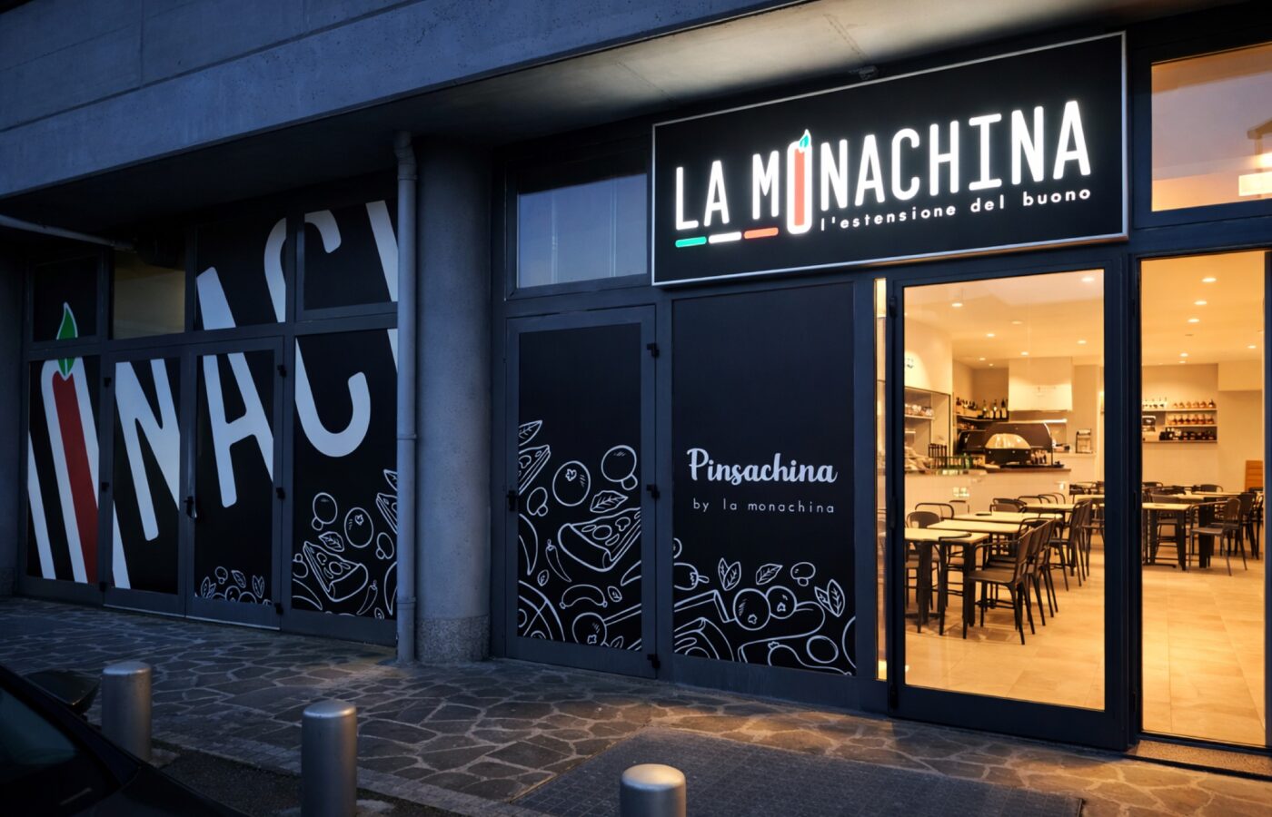 Vetrofanie e grafiche del locale