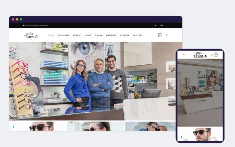 Sito e negozio online per l’ottica