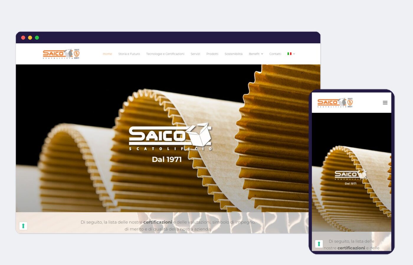 Sito per lo scatolificio