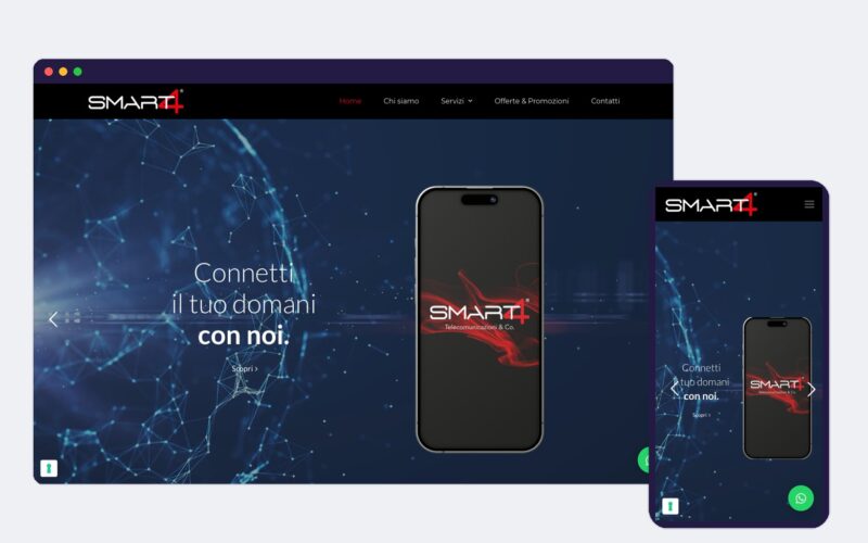 Sito web Smart4 — mockup desktop e mobile