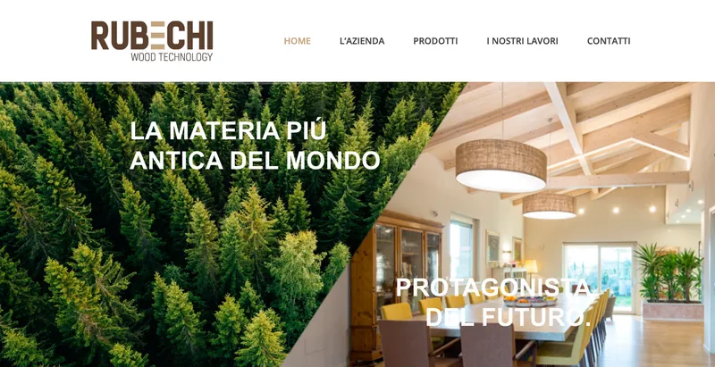 The Rubechi Wood Technology website today, rebuilt by Graphx