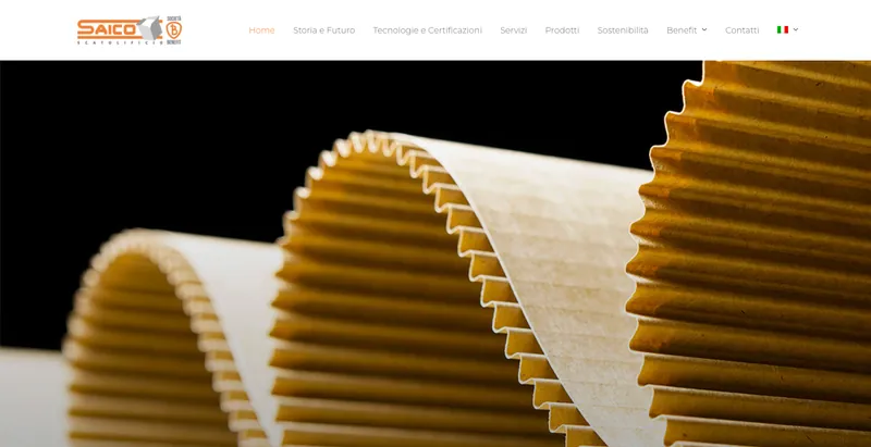 The Scatolificio Saico website today, rebuilt by Graphx