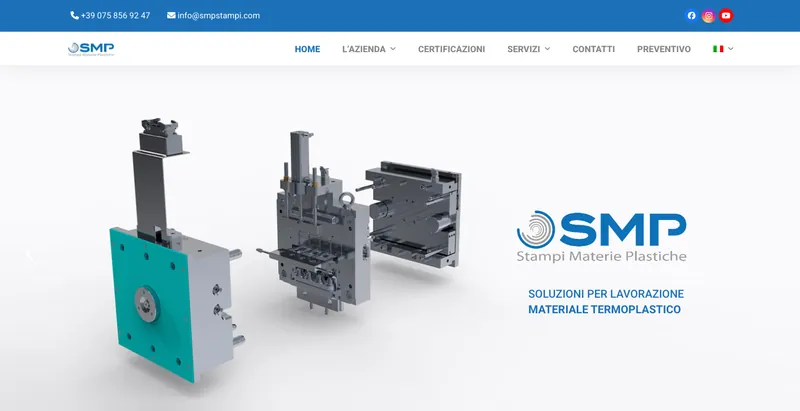 The SMP Stampi website today, rebuilt by Graphx